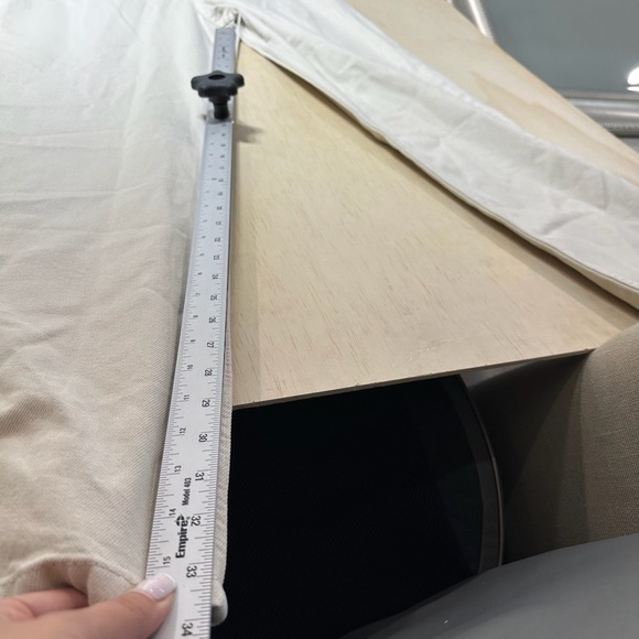 Pretty Little Thing Tall Seam Detail Wide Leg Jeans Stone Light Wash Size US 12 - Picture 4 of 9